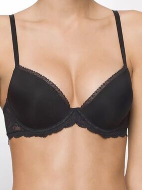 Calvin Klein Underwire Seductive Comfort Demi Lift Multiway Bra Black 34DD, NWT